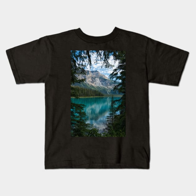 A Peek of Emerald Lake Kids T-Shirt by krepsher